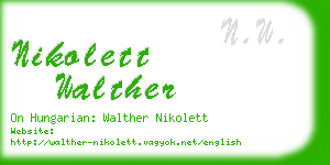 nikolett walther business card